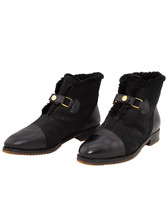 Black Shearling Boots