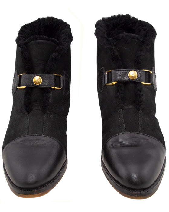 Black Shearling Boots