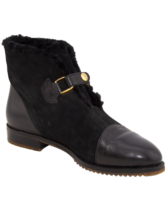 Black Shearling Boots