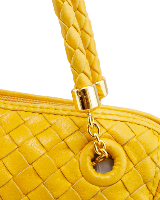 Yellow Intrecciato Mini Bag