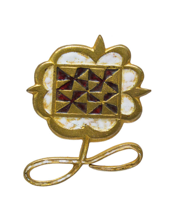 Gilded Bronze Wearable Art Flower Pin