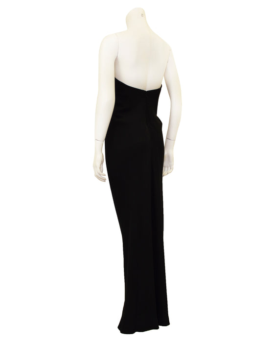 Black Strapless Gown