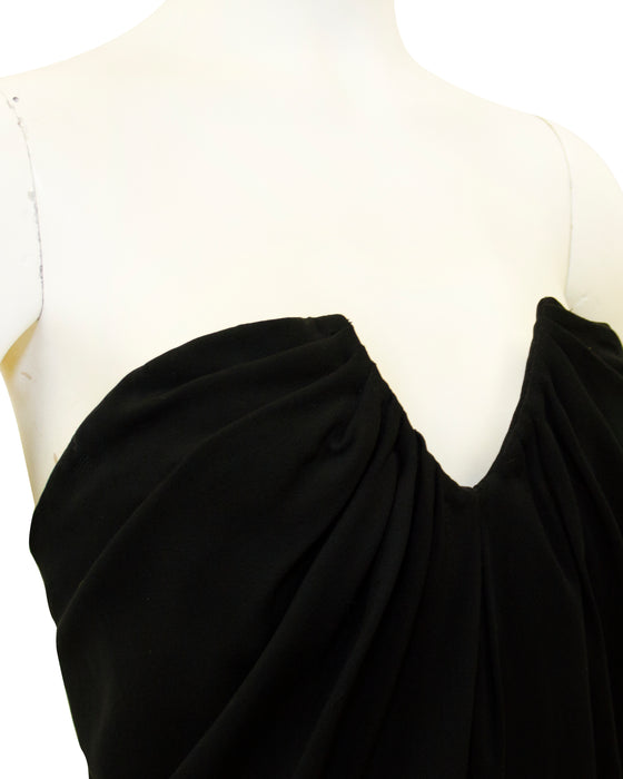 Black Strapless Gown