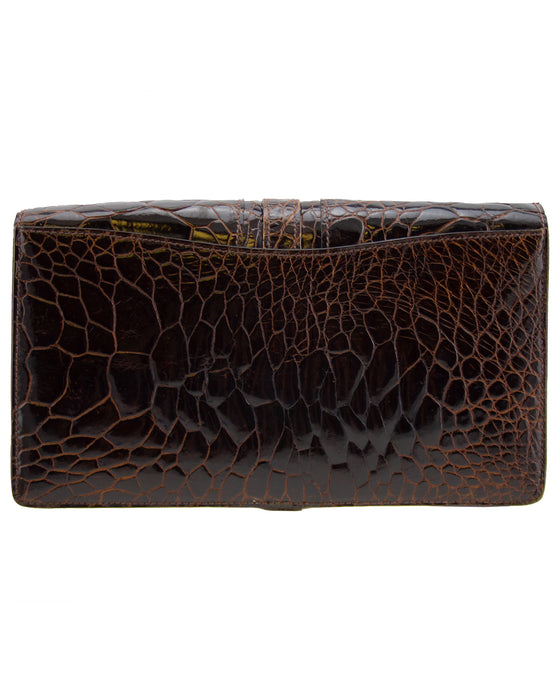 Reptile Patterned Shoulder Trio Bag/Clutch