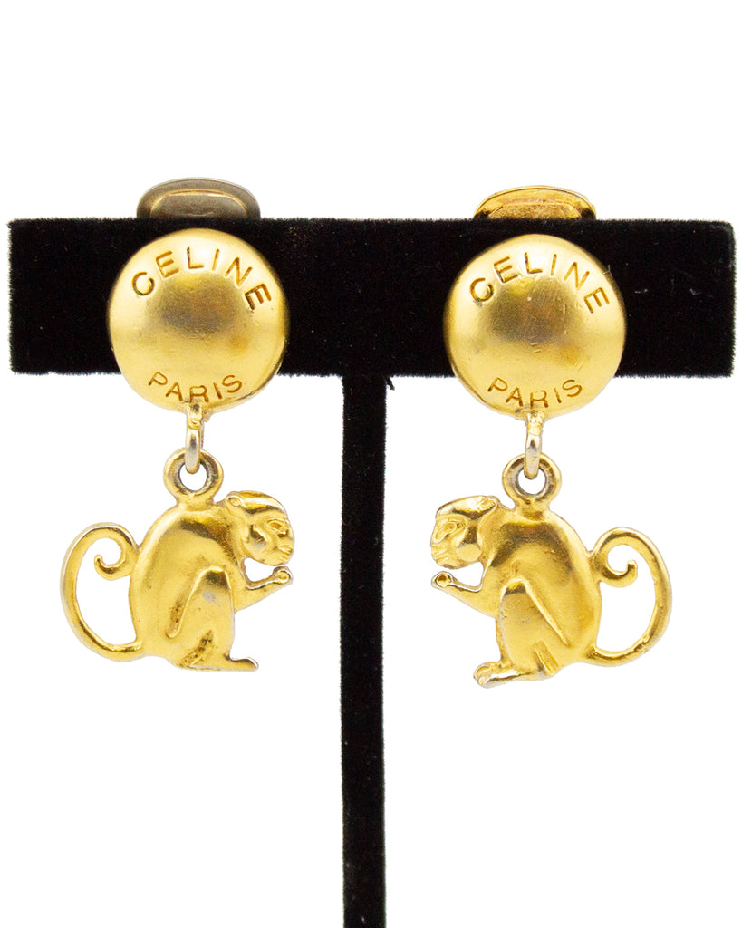 Marc Alary 18kt White Gold Monkey Earrings - Farfetch