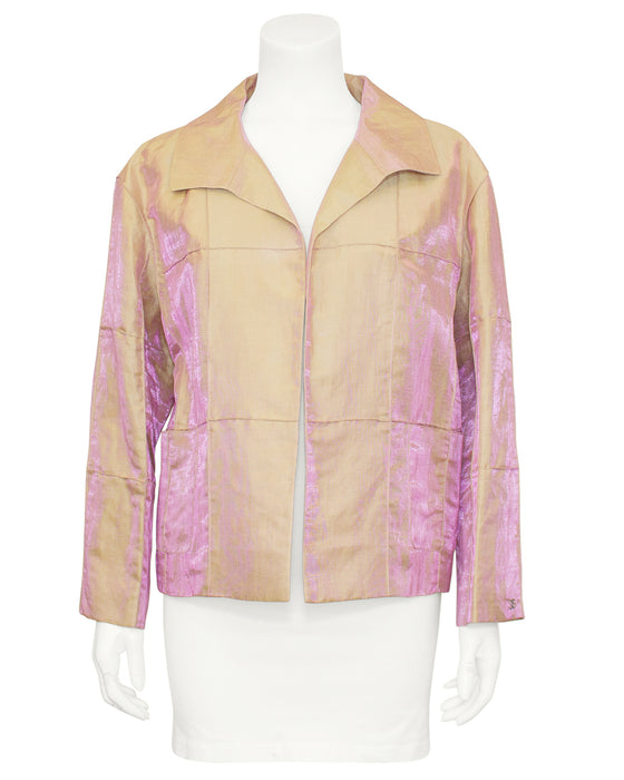 Pastel Iridescent Open Front Jacket