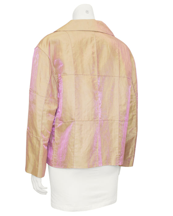 Pastel Iridescent Open Front Jacket