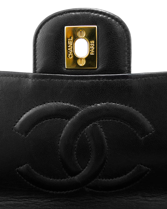 Black Lambskin Classic Single Flap Double Twin Bags Fall 1994