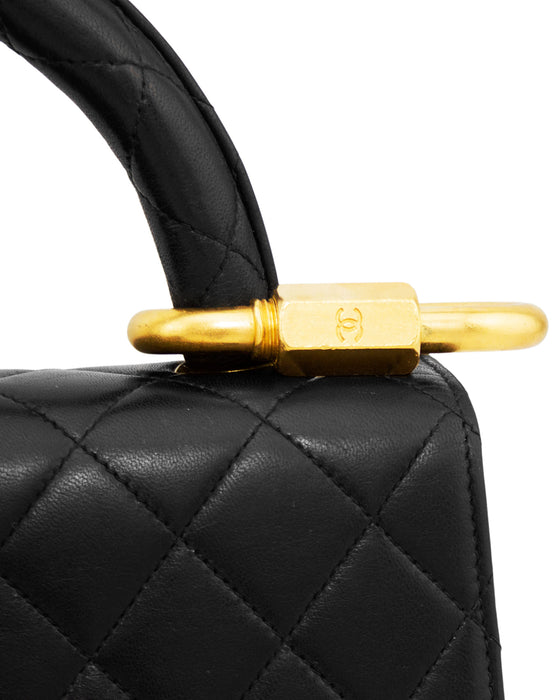 Black Lambskin Classic Single Flap Double Twin Bags