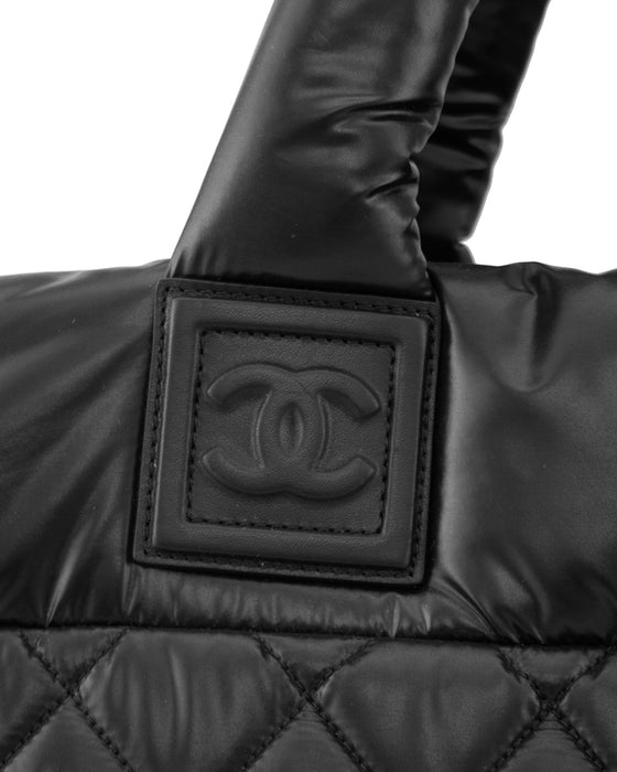 Buy Chanel Baby Coco Cabas Quilted Leather Large Black 3846732