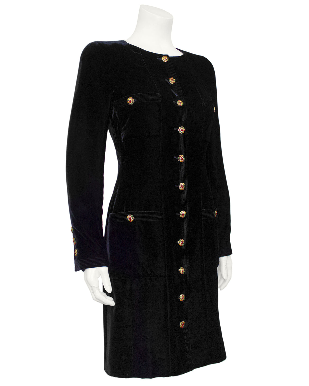 chanel-black-velvet-dress-w-