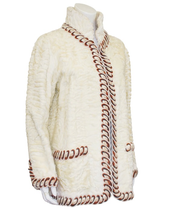 Cream Haute Couture Broadtail Jacket