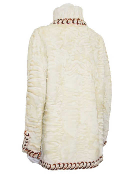 Cream Haute Couture Broadtail Jacket