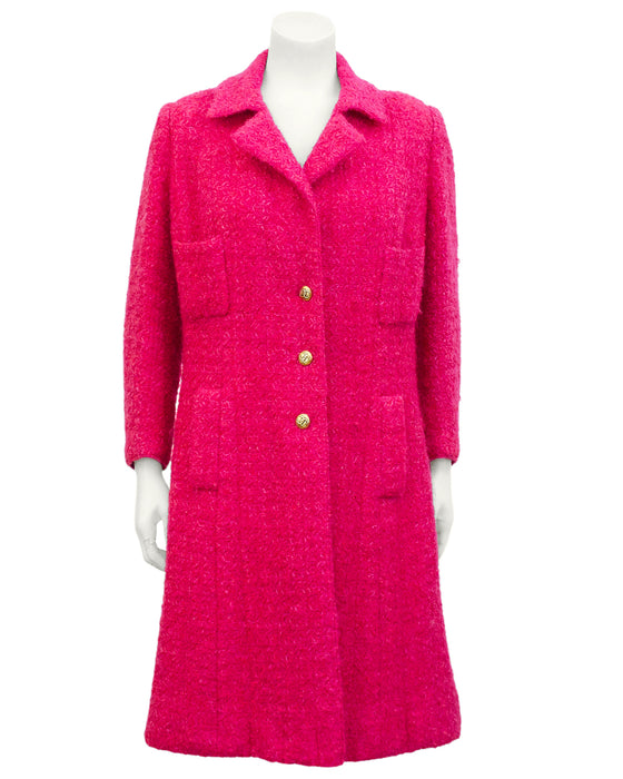 Pink Bouclé Haute Couture Coat/Dress