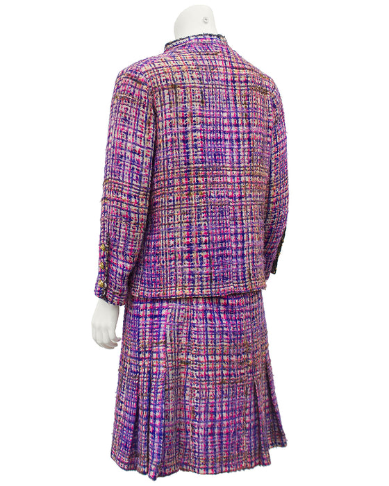 Purple and Pink Boucle Suit