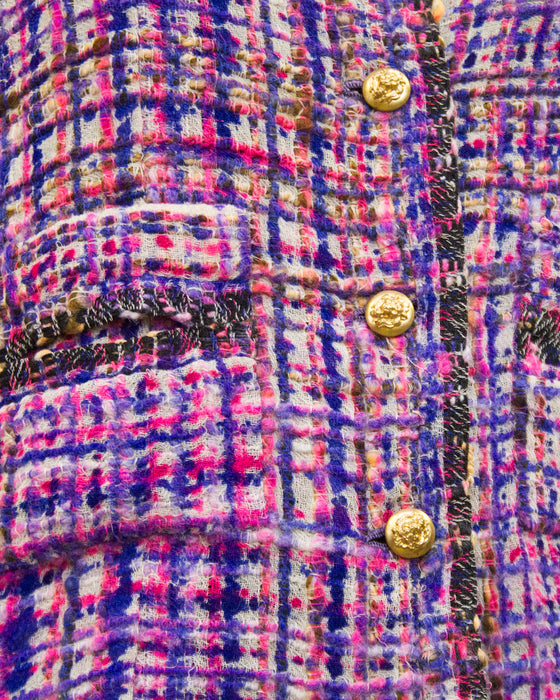 Purple and Pink Boucle Suit