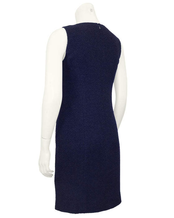 Navy Blue Boucle Dress