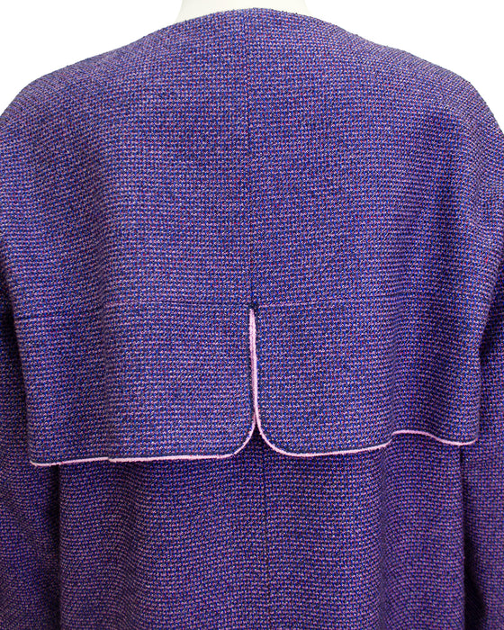 Purple Spring 2013 Tweed Open Front Coat