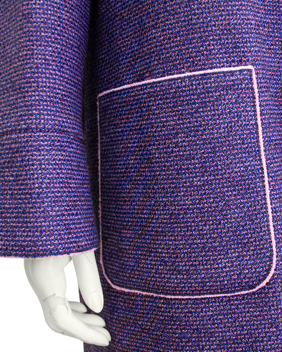 Purple Spring 2013 Tweed Open Front Coat