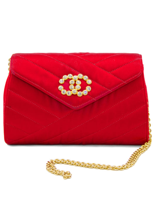 Red Satin Evening Bag