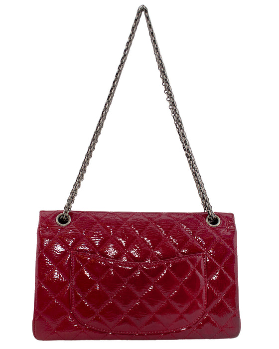 Red Quilted Patent Leather Reissue 2.55 Bag with Mademoiselle Lock
