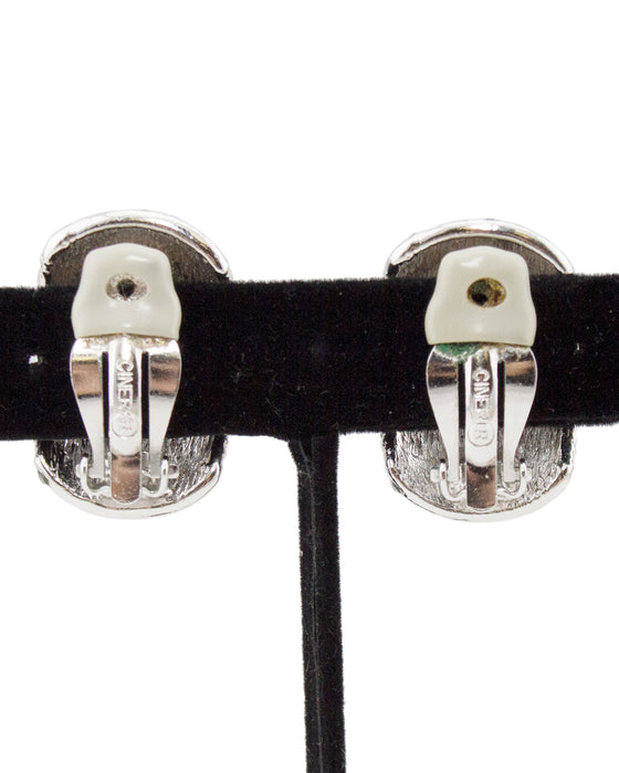 Rhinestone Pavée Clip On Earrings