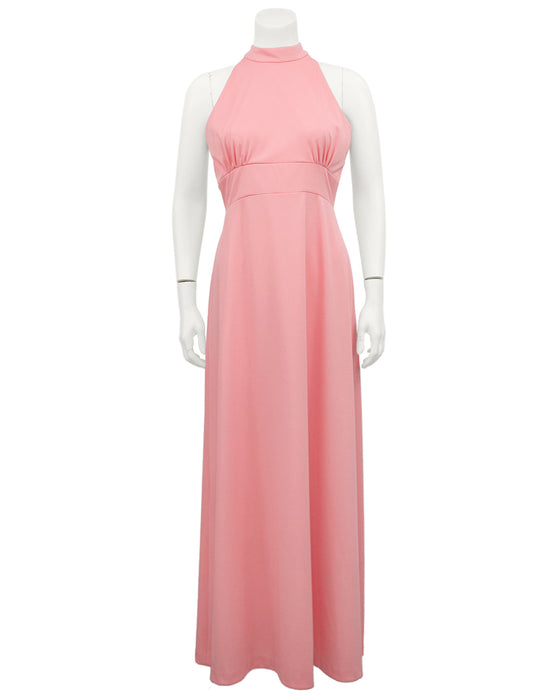 Pink Halter Day Gown and Jacket Ensemble