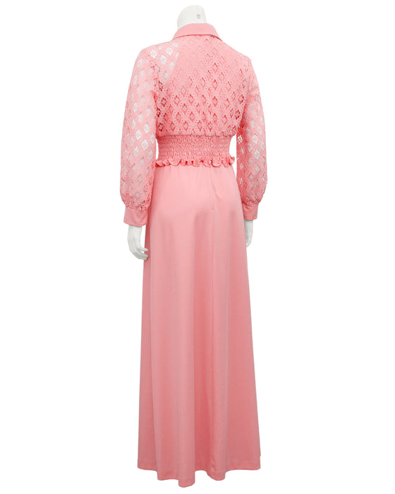 Pink Halter Day Gown and Jacket Ensemble