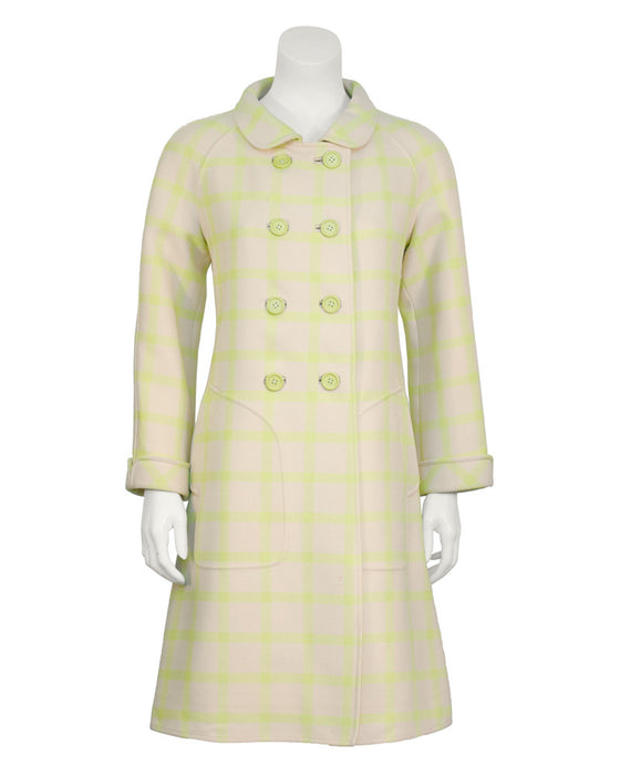 Beige and Lime Green Coat