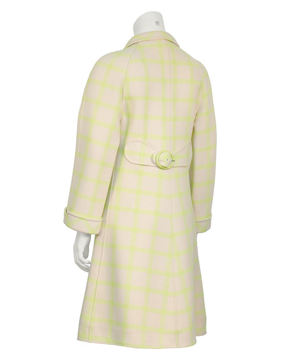 Beige and Lime Green Coat