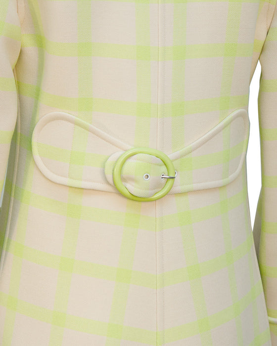 Beige and Lime Green Coat
