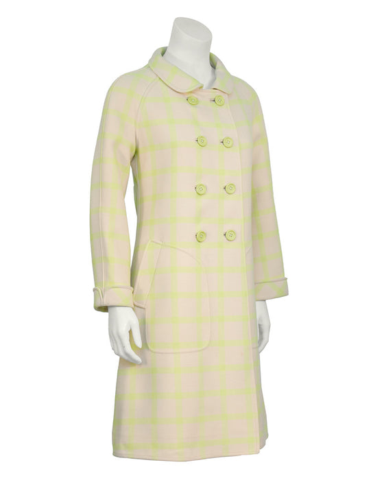 Beige and Lime Green Coat