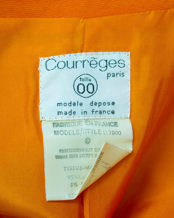 Orange Mod Coat with Vinyl Trim