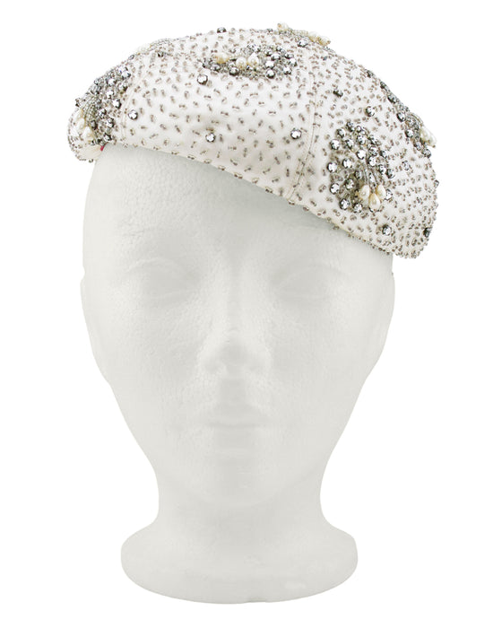 Silver Beaded & Embellished Beret