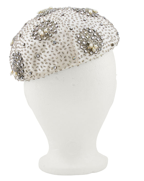 Silver Beaded & Embellished Beret