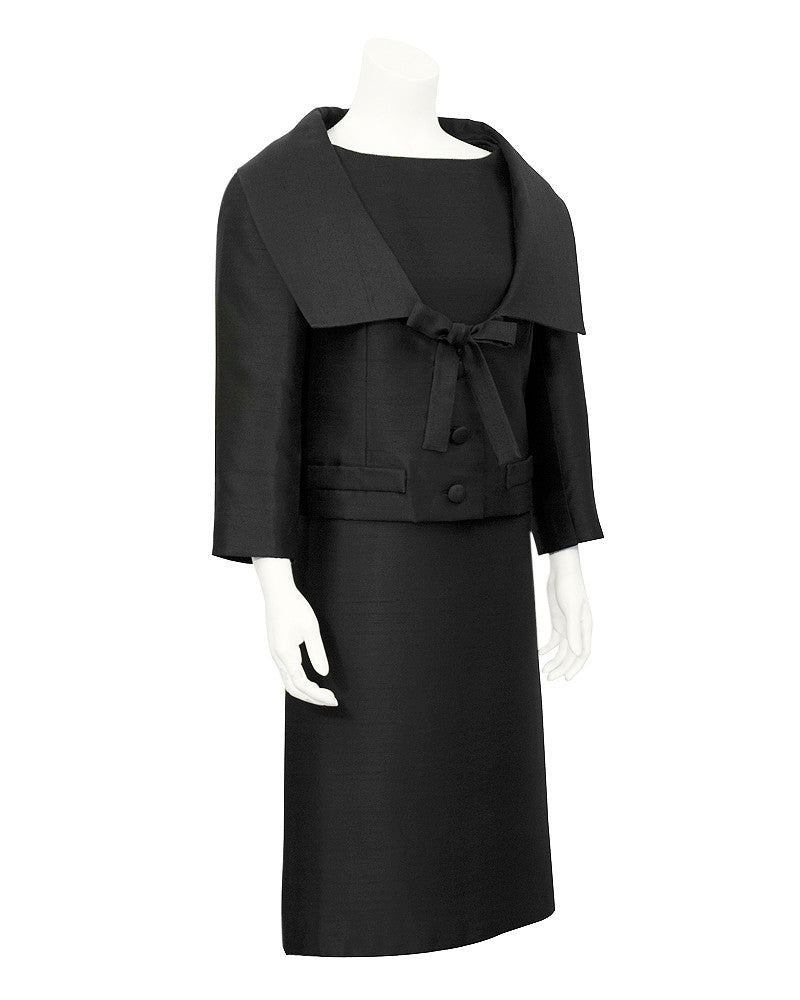 Black silk ensemble – Vintage Couture