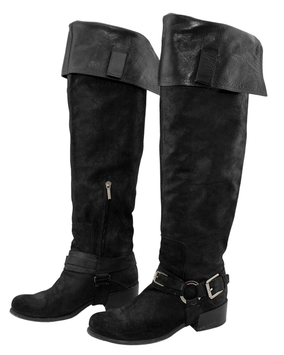 Di black suede over the knee boots outlet