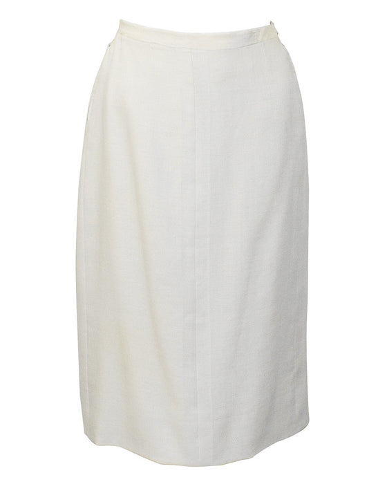 Cream Linen Couture Skirt Suit