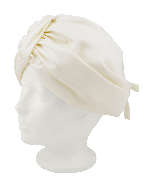 Cream Silk Turban