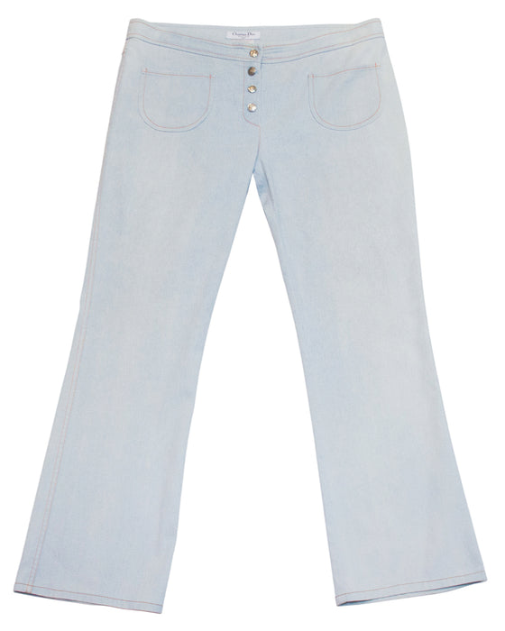 Light Wash Metallic Jeans