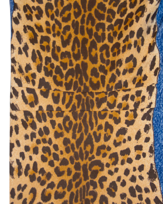 F/W 2000 Runway Stone Wash Jeans with Leopards