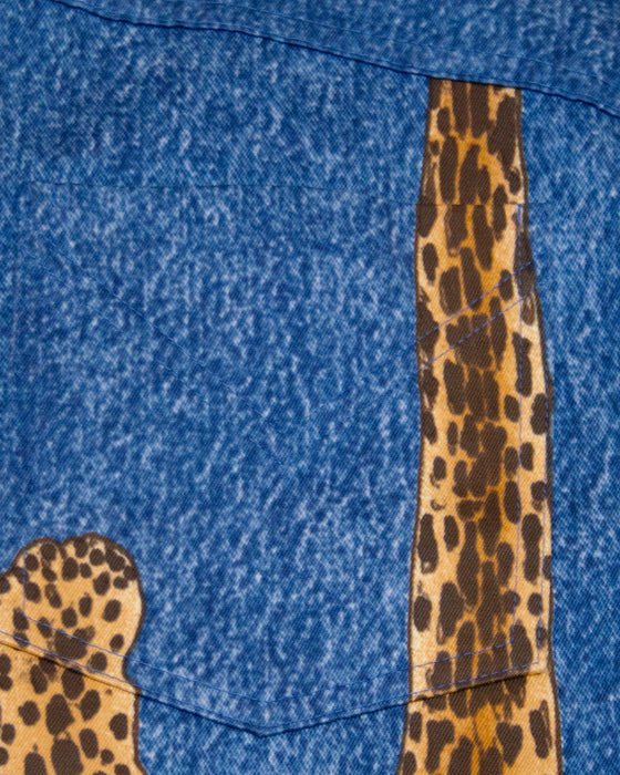 F/W 2000 Runway Stone Wash Jeans with Leopards