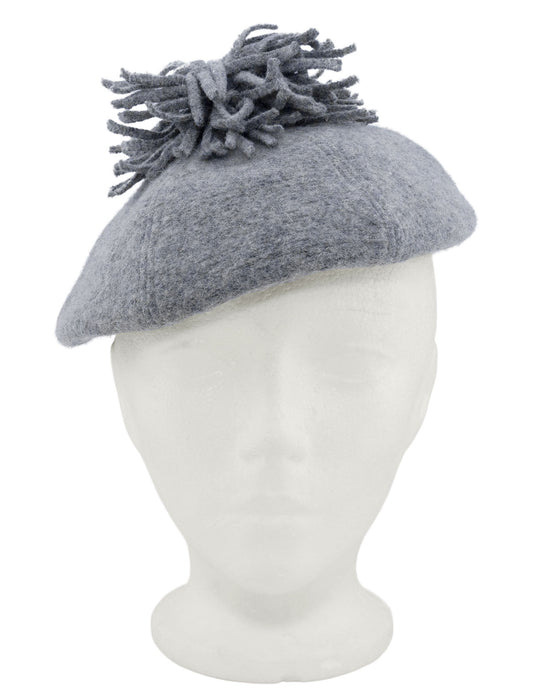 Grey Wool Beret