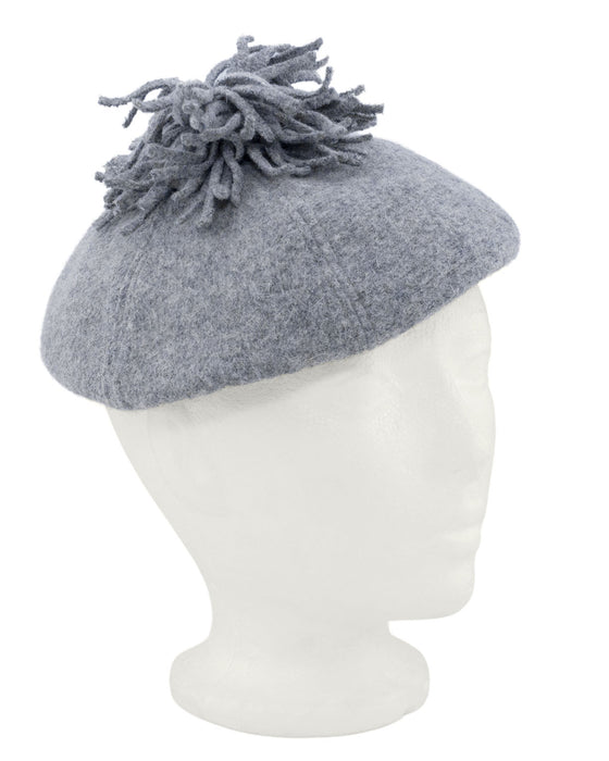 Grey Wool Beret