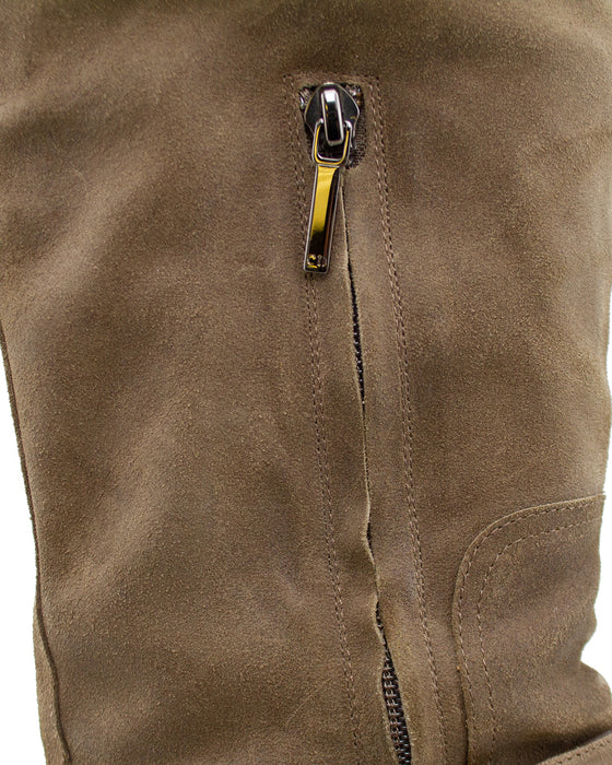 Taupe Suede Over-the-Knee Boots