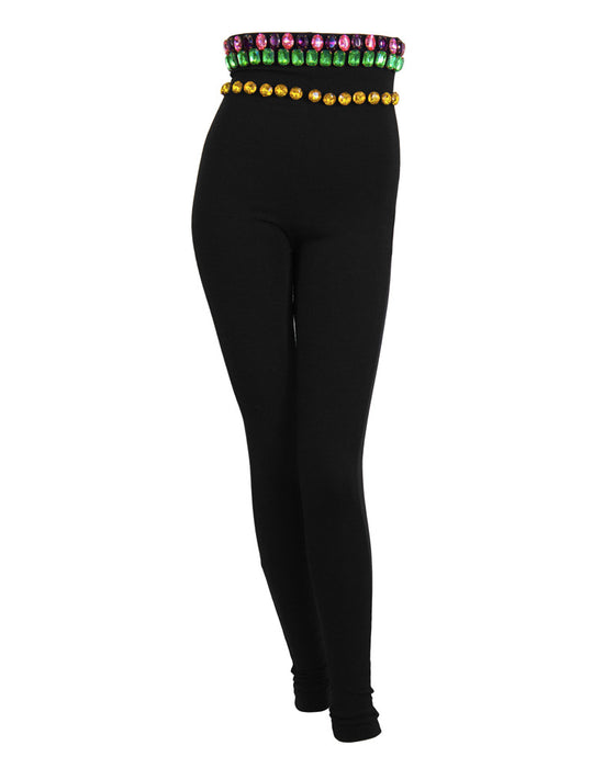 Black Jeweled Leggings