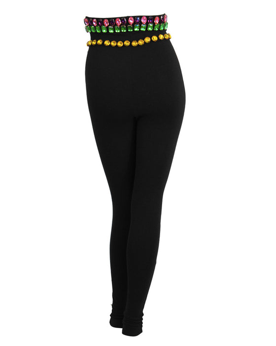 Black Jeweled Leggings