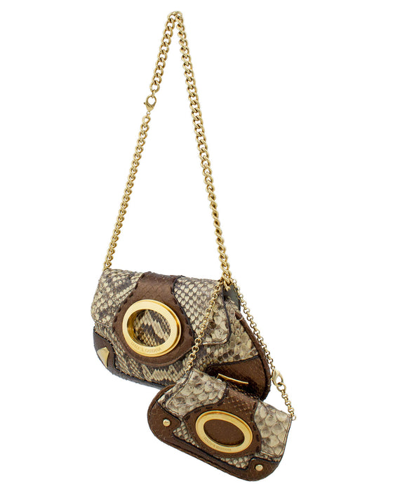 Bronze Bag and Matching Wristlet