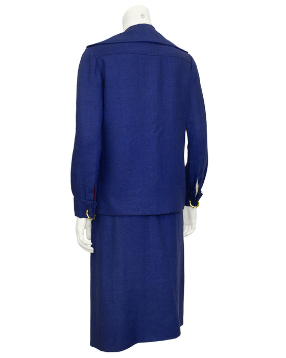 Navy Blue Linen Ensemble