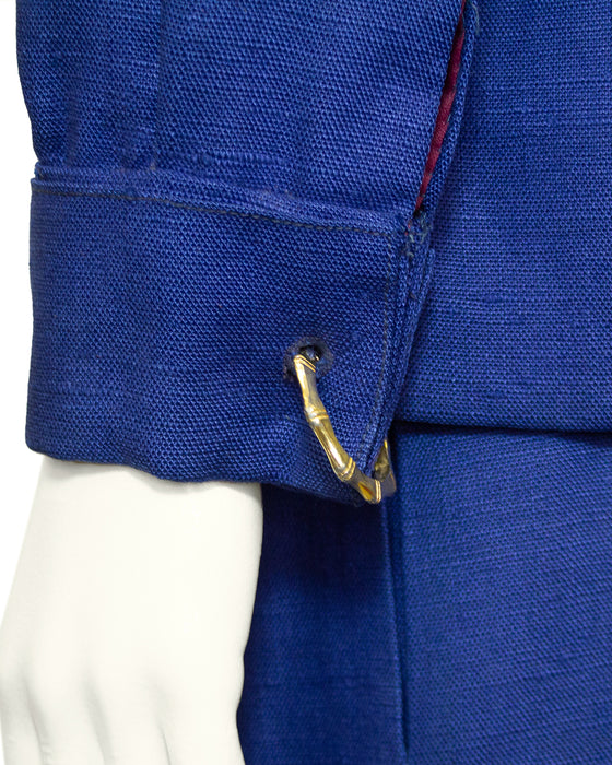 Navy Blue Linen Ensemble
